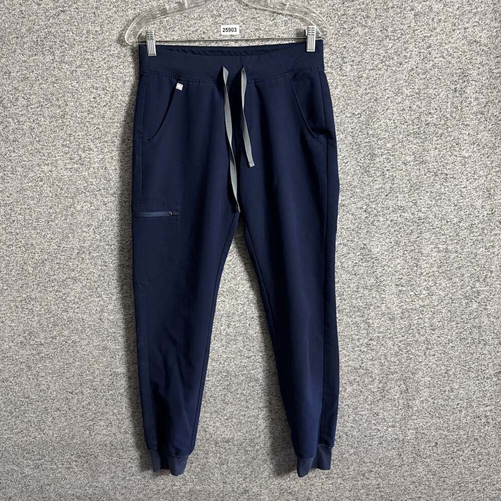 Figs Women’s Size Small Navy Blue Zamora Cargo Scrub Pant - Pockets Mid-Rise